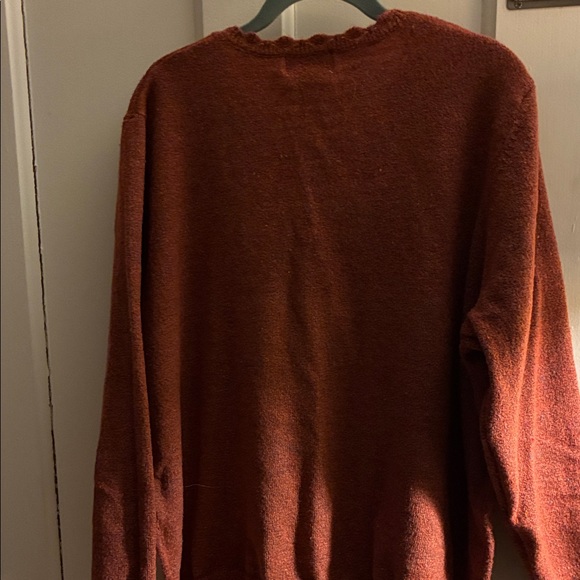 Alfred Dunner Textured Knit Top in Warm Orange - Picture 5 of 5
